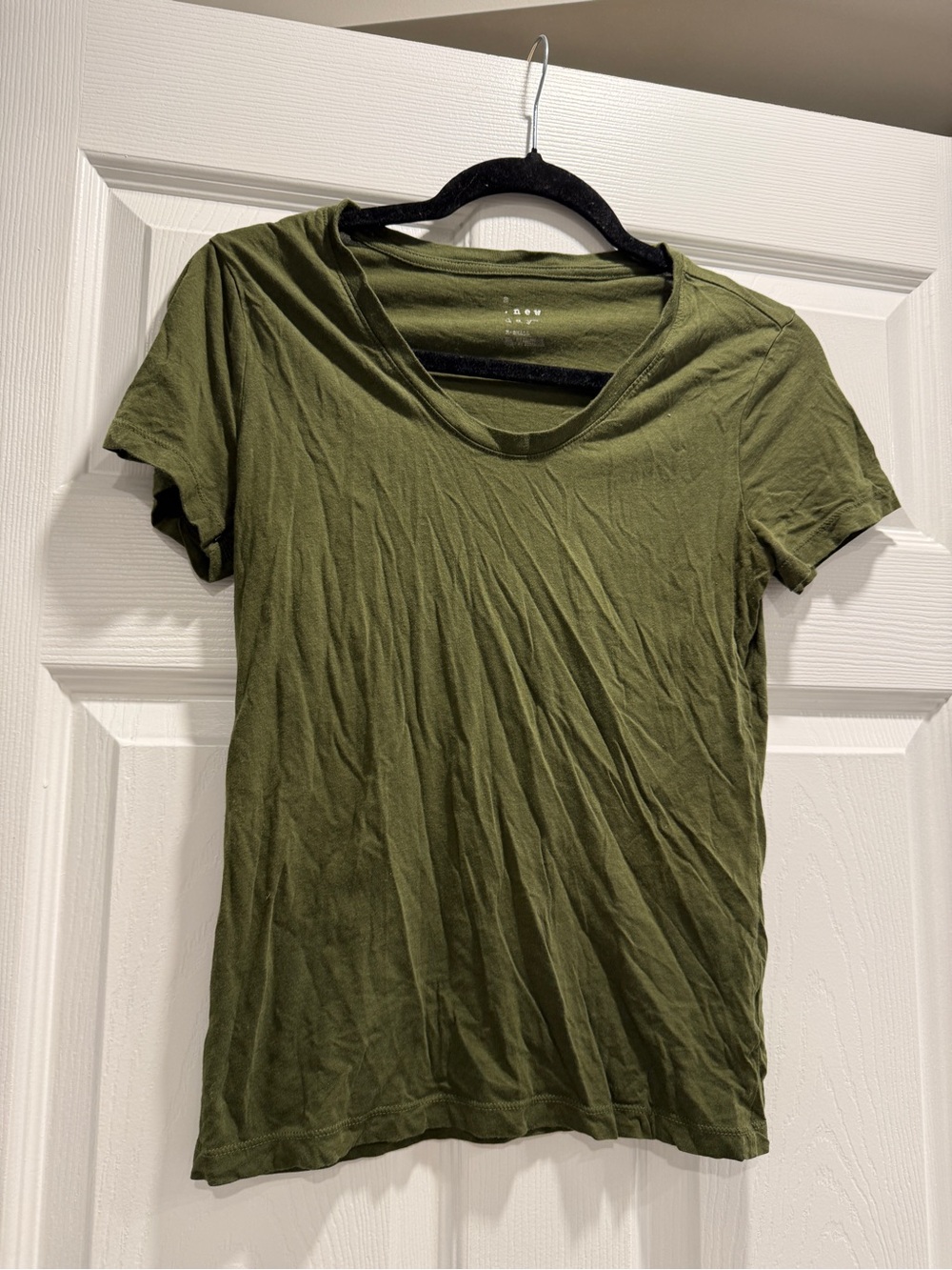 a new day Olive Green Scoop Neck Short Sleeve Tee